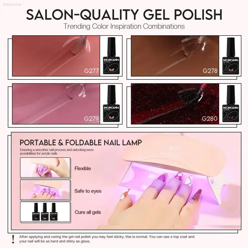 Ultimate Morovan Acrylic Nail Kit with UV Lamp - Achieve Salon-Quality Nails at Home!
