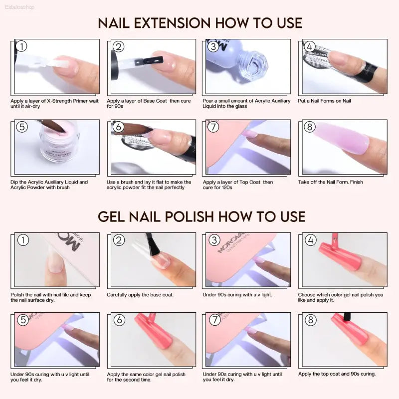 Ultimate Morovan Acrylic Nail Kit with UV Lamp - Achieve Salon-Quality Nails at Home!