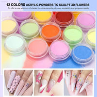 Morovan Professional Acrylic Nail Kit - Complete DIY Glitter Nail Extension Set for Beginners