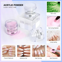 Morovan Professional Acrylic Nail Kit - Complete DIY Glitter Nail Extension Set for Beginners