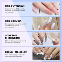 Morovan Professional Acrylic Nail Kit - Complete DIY Glitter Nail Extension Set for Beginners