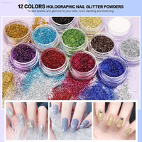 Morovan Professional Acrylic Nail Kit - Complete DIY Glitter Nail Extension Set for Beginners