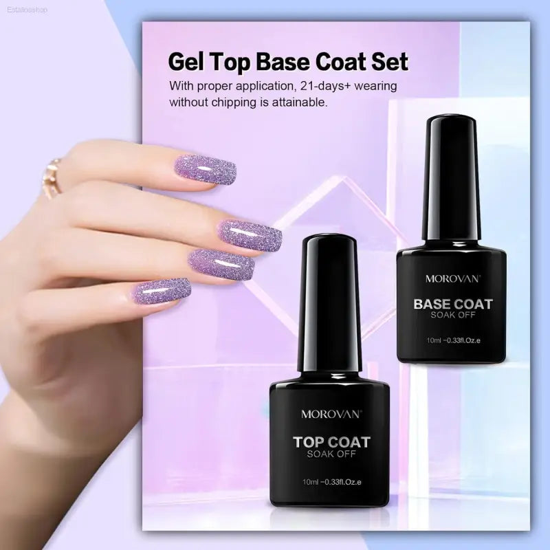 Morovan Professional Acrylic Nail Kit - Complete DIY Glitter Nail Extension Set for Beginners