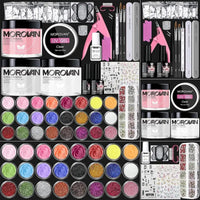 Morovan Professional Acrylic Nail Kit - Complete DIY Glitter Nail Extension Set for Beginners
