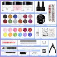 Morovan Professional Acrylic Nail Kit - Complete DIY Glitter Nail Extension Set for Beginners