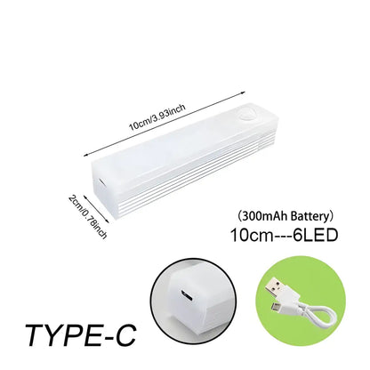 Compact white LED motion light with charging cable for great motion light deals