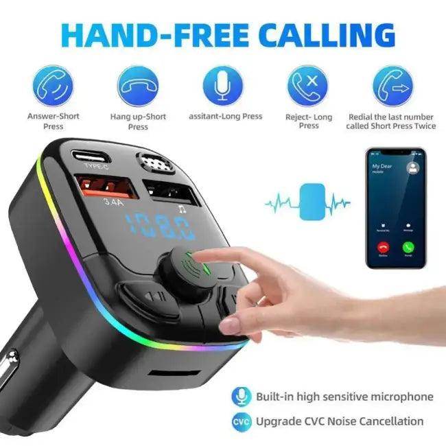 Rev Up Your Drive with RGB Multi-Port Car Charger - Estalios