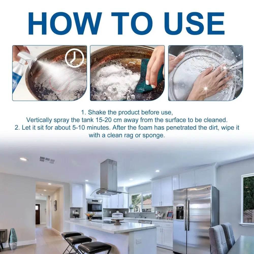 Multi-Purpose Household Foam Cleaner Set for Heavy Grease - Estalios
