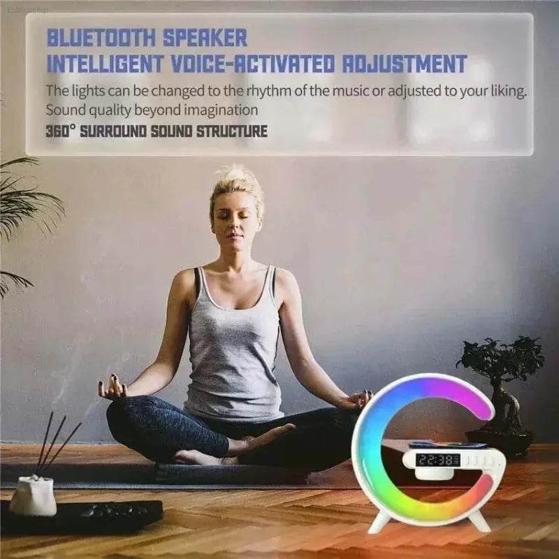 Multifunction RGB Light Bluetooth Speaker Alarm Clock Charger - Estalios