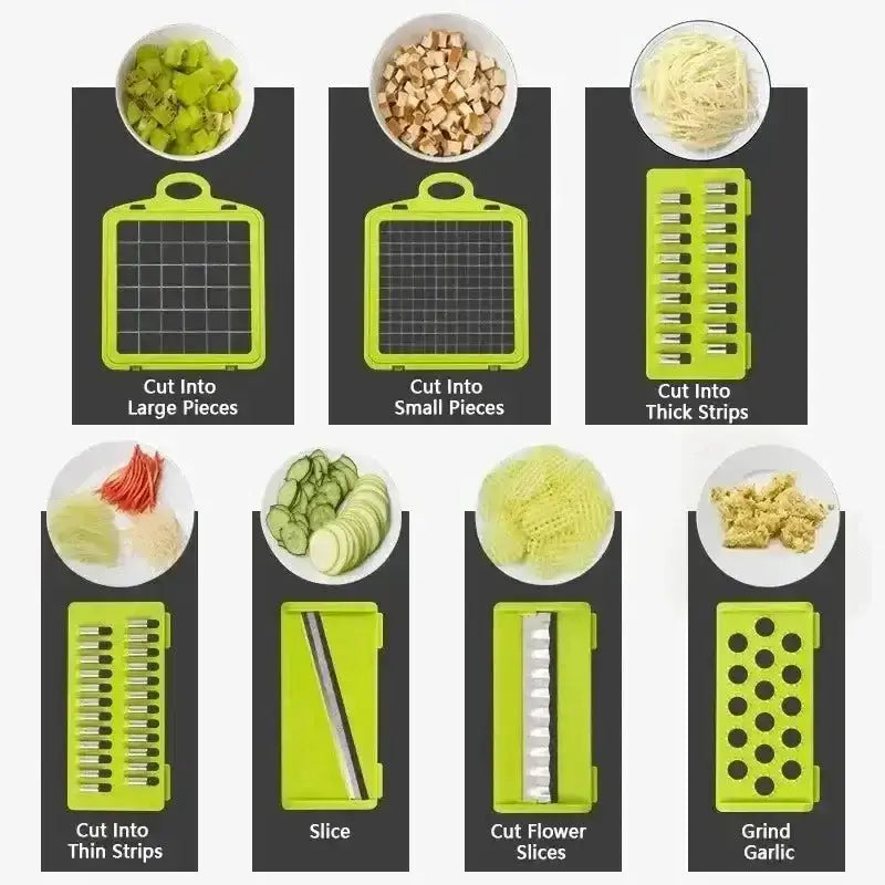 Versatile attachments for the Multifunctional Vegetable Chopper Grate Power