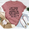 My Toxic Trait Iced Coffee T-Shirt for Coffee Lovers - Estalios