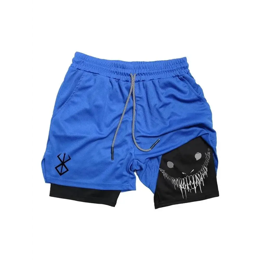 Stylish Blue and Black Athletic Shorts for the N-Style Summer Trend in casual shorts wear