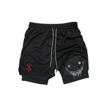 Black athletic shorts with graphic designs perfect for N-Style Summer trend casual wear