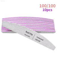 Nail File Set 100 to 180 Emery Buffers for Perfect Manicure - Estalios