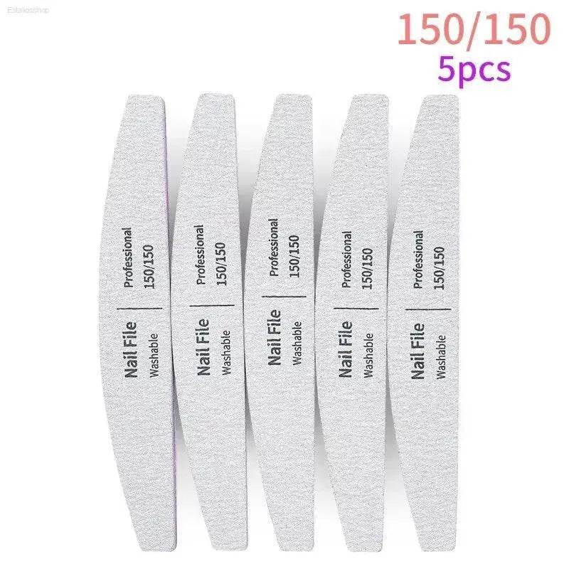 Nail File Set 100 to 180 Emery Buffers for Perfect Manicure - Estalios