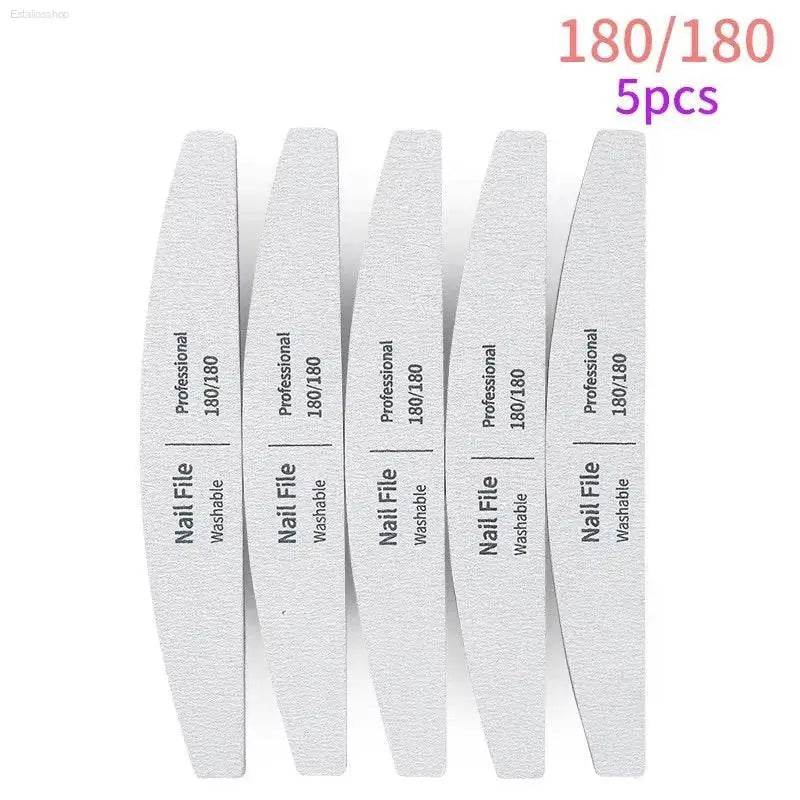 Nail File Set 100 to 180 Emery Buffers for Perfect Manicure - Estalios