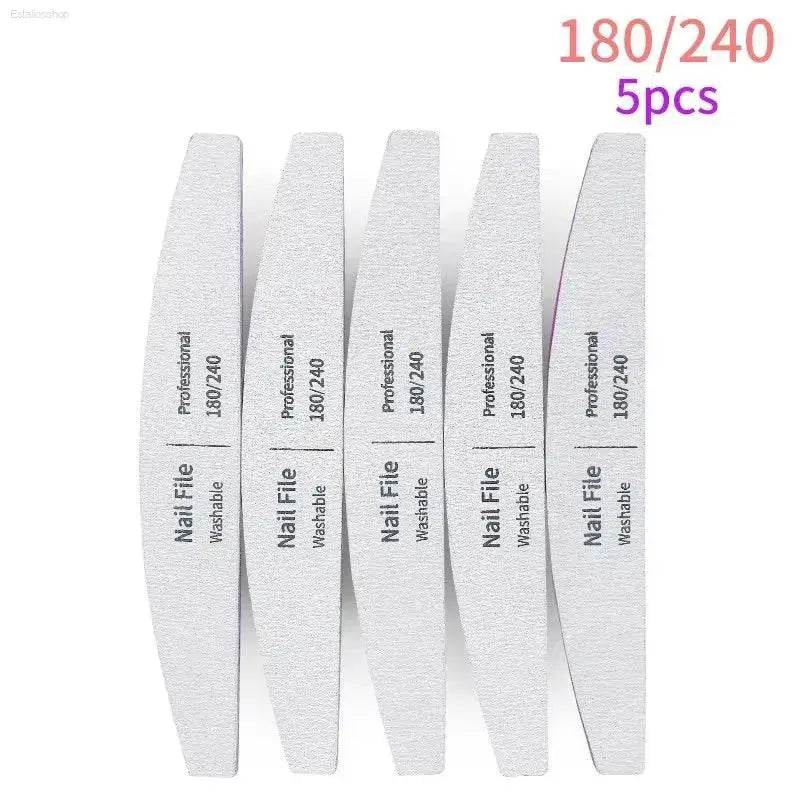 Nail File Set 100 to 180 Emery Buffers for Perfect Manicure - Estalios