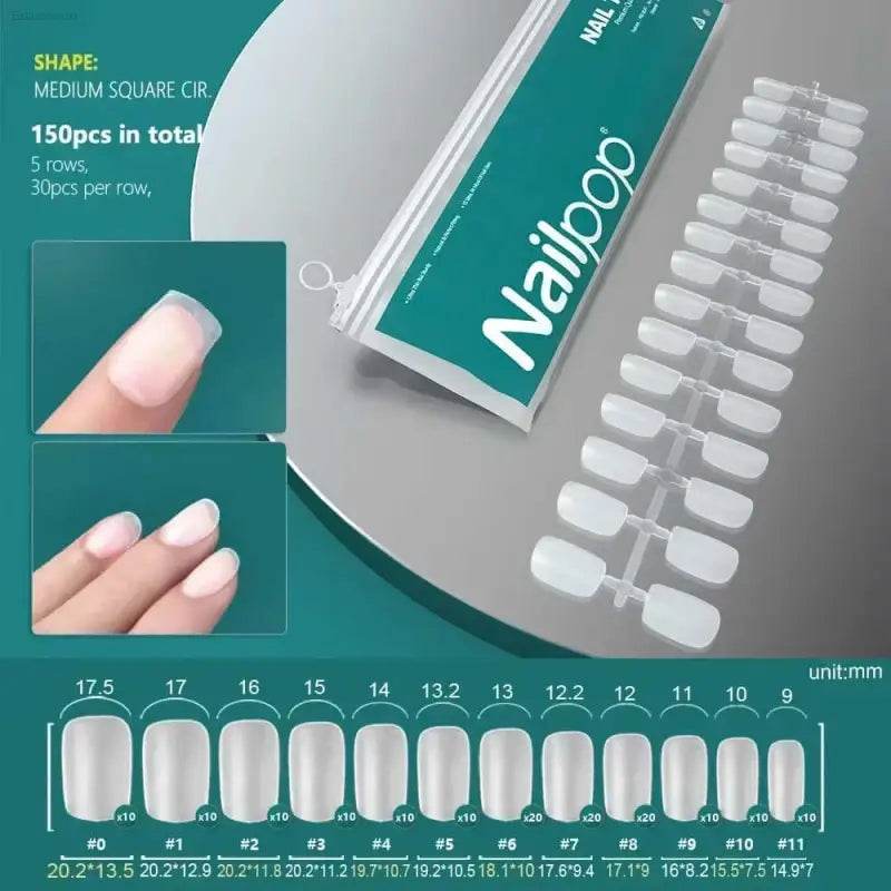 NAILPOP 120Pcs Fake Nails Full Cover Press on Nails Coffin Soft Gel American Pose Capsule False Nail Tips for Extension System - Estalios