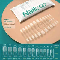NAILPOP 120Pcs Fake Nails Full Cover Press on Nails Coffin Soft Gel American Pose Capsule False Nail Tips for Extension System - Estalios