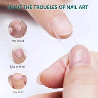 NAILPOP 120Pcs Fake Nails Full Cover Press on Nails Coffin Soft Gel American Pose Capsule False Nail Tips for Extension System - Estalios