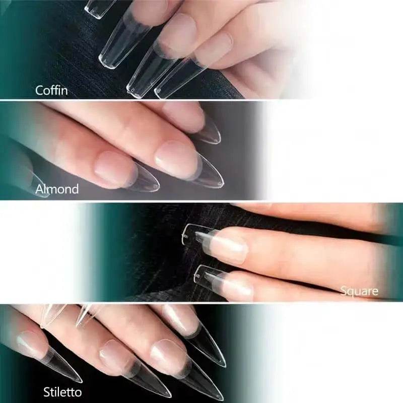 NAILPOP 120Pcs Fake Nails Full Cover Press on Nails Coffin Soft Gel American Pose Capsule False Nail Tips for Extension System - Estalios