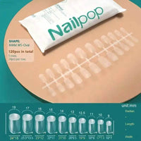 NAILPOP 120Pcs Fake Nails Full Cover Press on Nails Coffin Soft Gel American Pose Capsule False Nail Tips for Extension System - Estalios