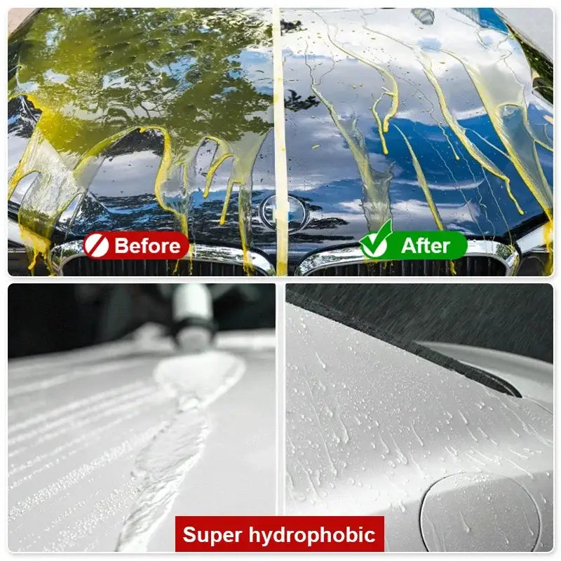 Car coating product demo of Nano Crystal Car Coating Shine for amazing hydrophobic protection