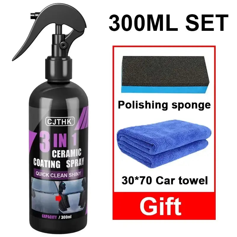 Car Ceramic Coating Spray Set for a Nano Crystal Hydrophobic Shine