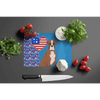 Natural Eared Red Fawn Boxer Glass Cutting Board - Estalios