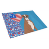 Natural Eared Red Fawn Boxer Glass Cutting Board - Estalios