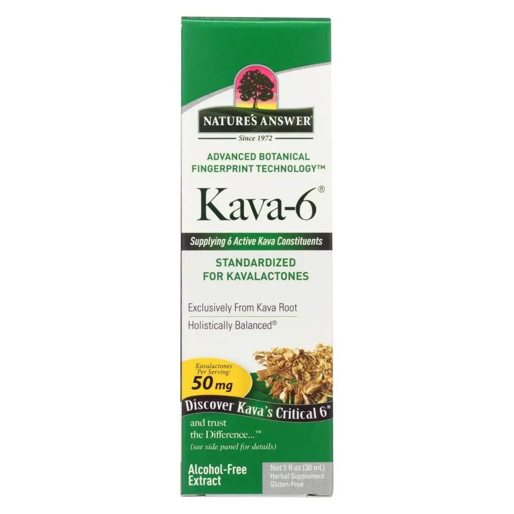 Nature's Answer Kava 6 Extract for Relaxation - 1 Oz - Estalios