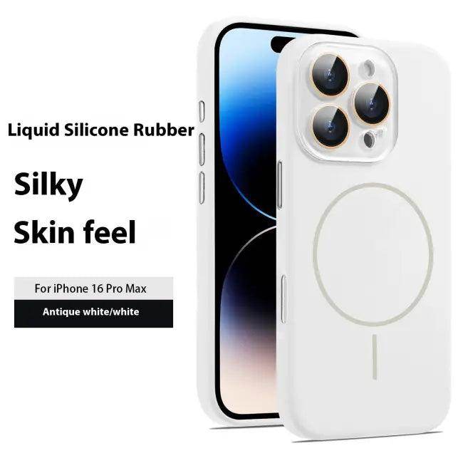 Navy Blue Liquid Silicone Magnetic Case for iPhone 16 Pro Max Protection - Estalios