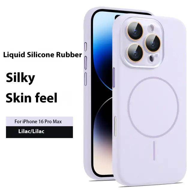 Navy Blue Liquid Silicone Magnetic Case for iPhone 16 Pro Max Protection - Estalios
