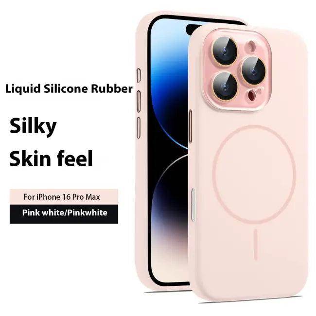 Navy Blue Liquid Silicone Magnetic Case for iPhone 16 Pro Max Protection - Estalios