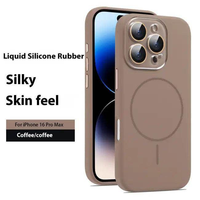 Navy Blue Liquid Silicone Magnetic Case for iPhone 16 Pro Max Protection - Estalios