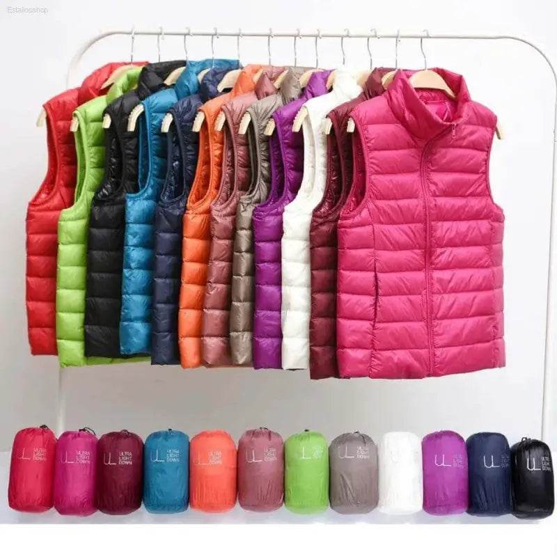 New 2024 Women Ultra Light Down Vests Windproof Jacket - Estalios