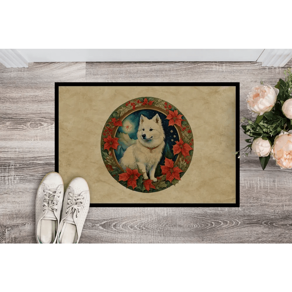 Festive Paw Print Dog Themed Doormat: Pawsome Holiday Welcome! Welcome Guests with Holiday Cheer and a Touch of Canine Charm! this Dog - Estalios