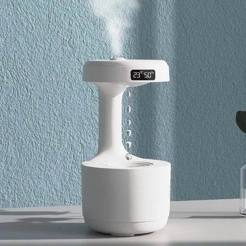 White humidifier with digital display.