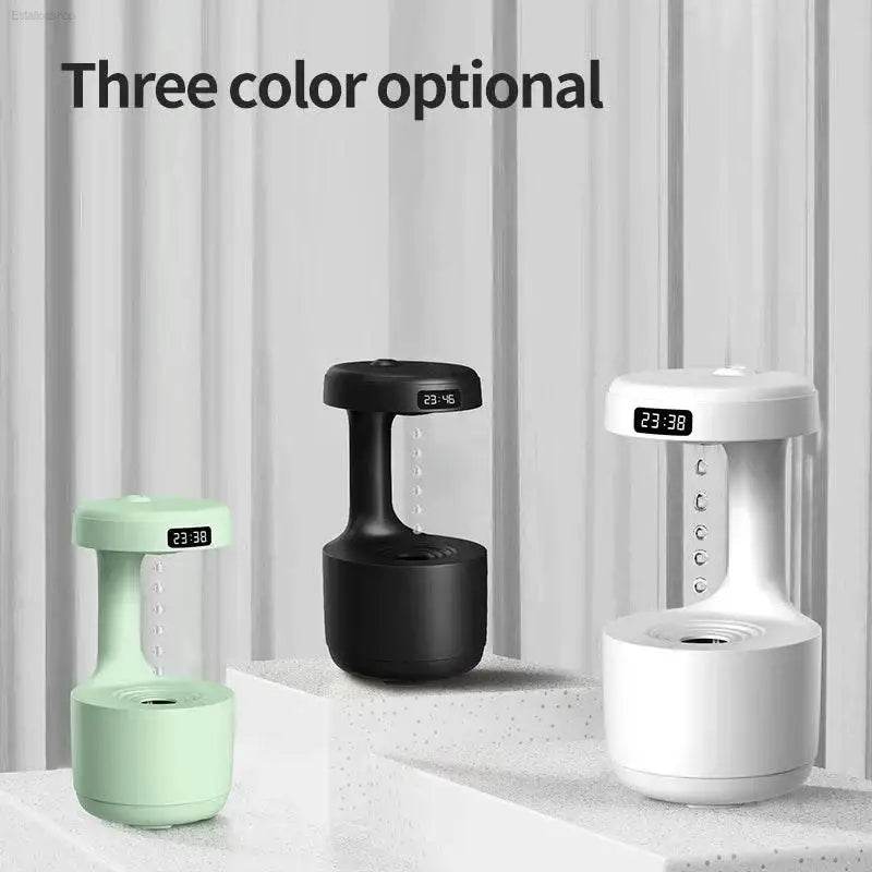 Three colorful, digital display humidifiers.