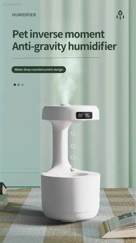 White anti-gravity humidifier.