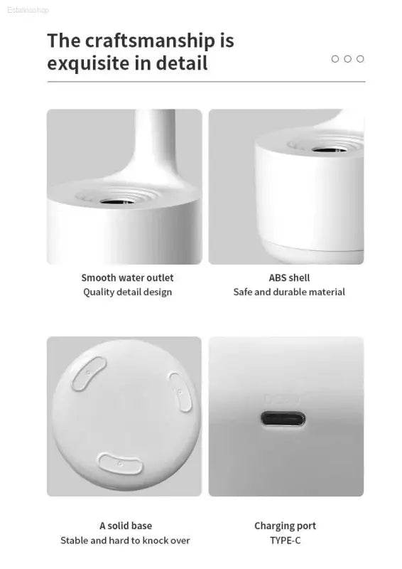 White humidifier features.