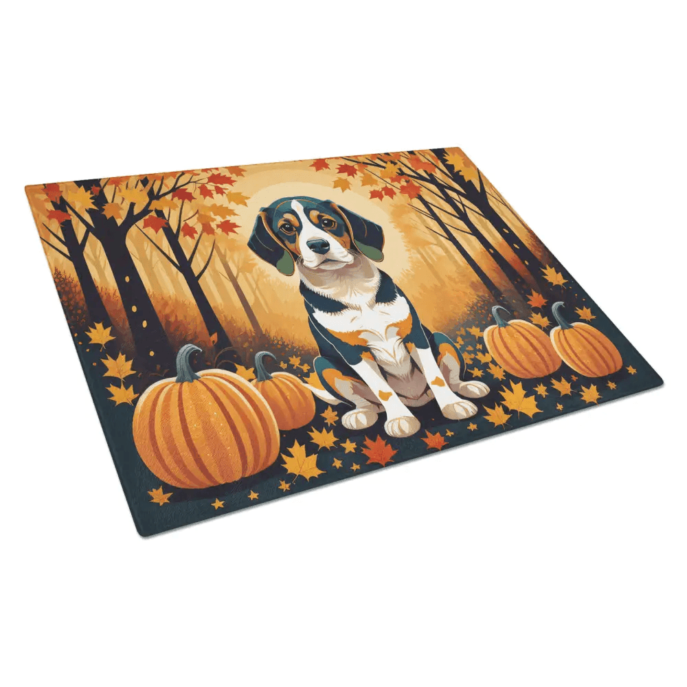 NEW Beagle Fall Decorative Glass Cutting Board - Durable Design - Estalios