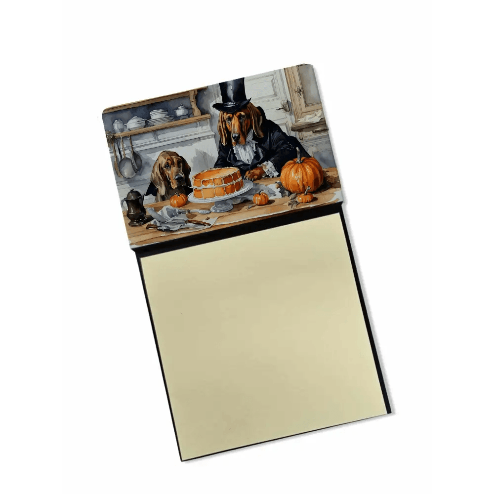 NEW Bloodhound Fall Kitchen Pumpkins Sticky Note Holder - Estalios