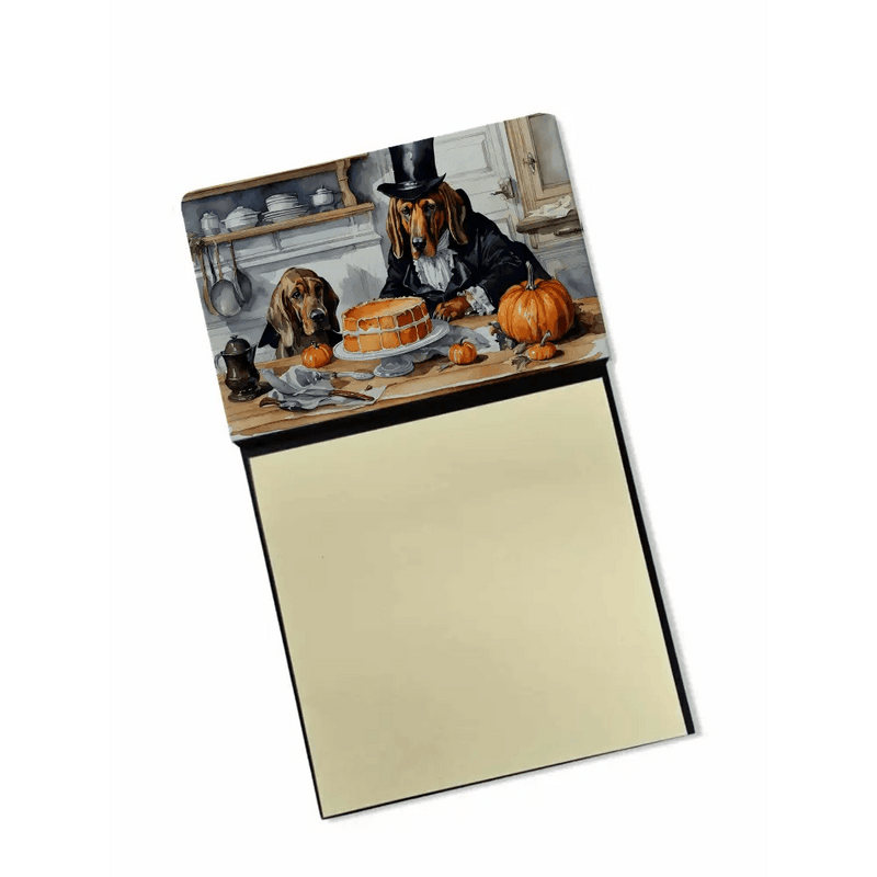 NEW Bloodhound Fall Kitchen Pumpkins Sticky Note Holder - Estalios