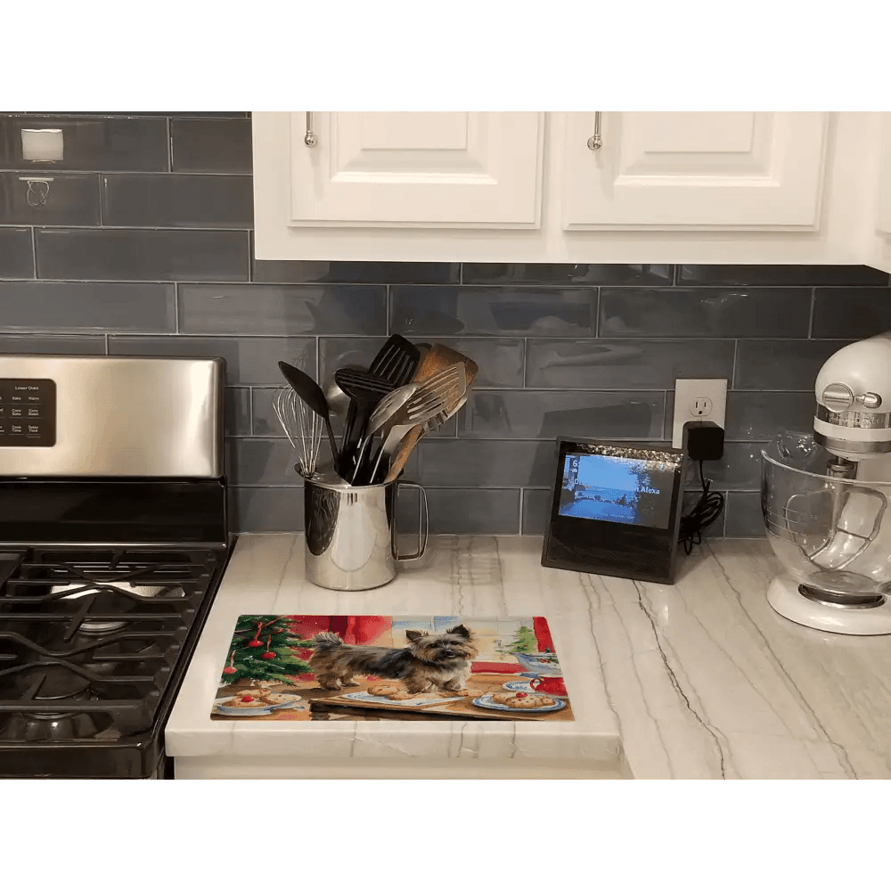 NEW Cairn Terrier Glass Cutting Board for Christmas Fun - Estalios