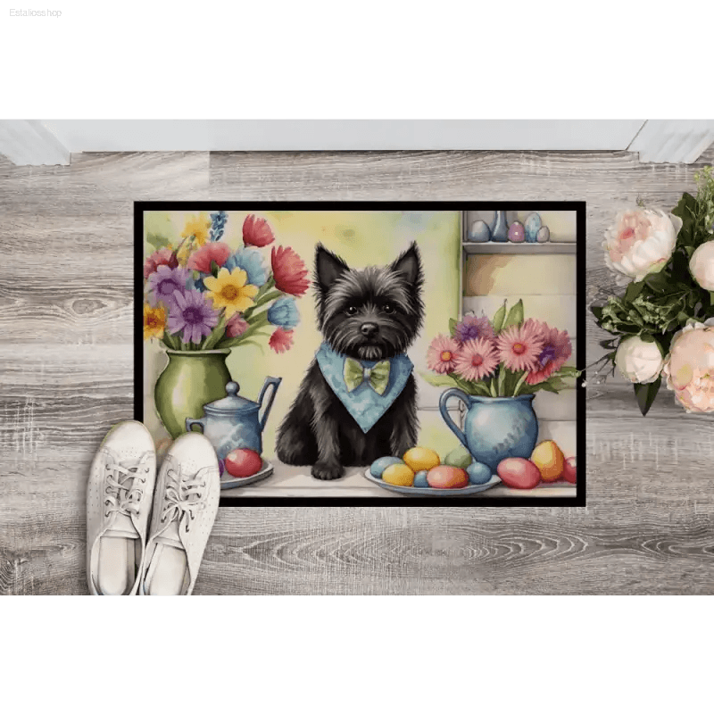 NEW Cairn Terrier Easter Doormat - Non Slip & Washable - Estalios
