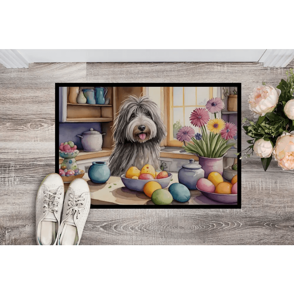 Pawsome Watercolor Dog Themed Mat Simply Rinse & Rejoice! Dog Themed Kitchen Mat Welcome a Touch of Canine Charm Into your Kitchen - Estalios
