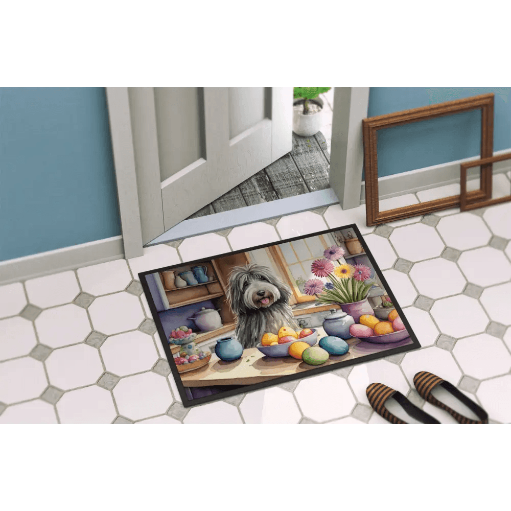 Pawsome Watercolor Dog Themed Mat Simply Rinse & Rejoice! Dog Themed Kitchen Mat Welcome a Touch of Canine Charm Into your Kitchen - Estalios
