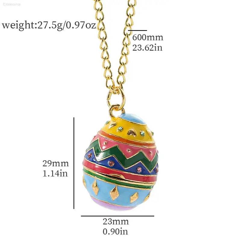 New Design Sanrios Hello Kitty Easter Egg Pendant Necklace Creativity Kuromi Charms Can Opened Easter Egg Toy Necklace - Estalios