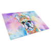 Vibrant French Bulldog Decorative Glass Cutting Board - Estalios
